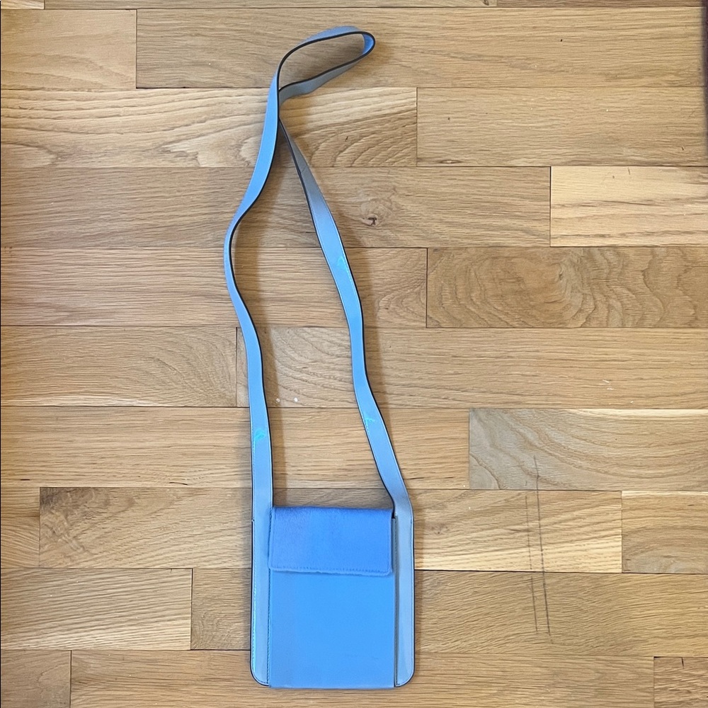 Tory Burch Blue Leather & Suede Crossbody Bag